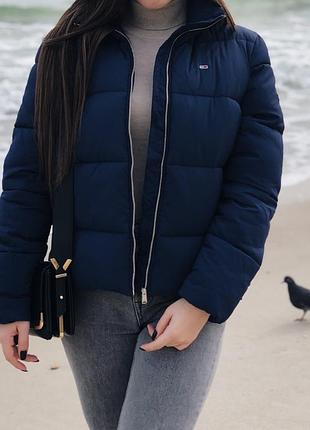 Короткий пуховик tommy Leather hilfiger