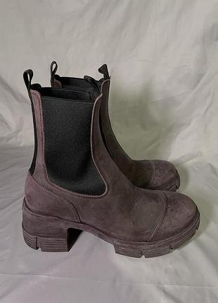 Ganni city boots burgundy ботинки цвета бургундия оригинал