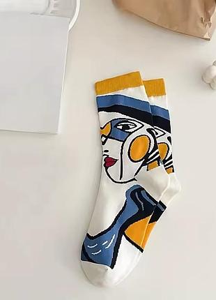 Шкарпетки асиметрія арт малюнок