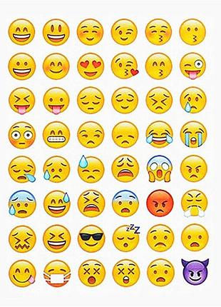 Наклейки смайлики emoji самоклейна