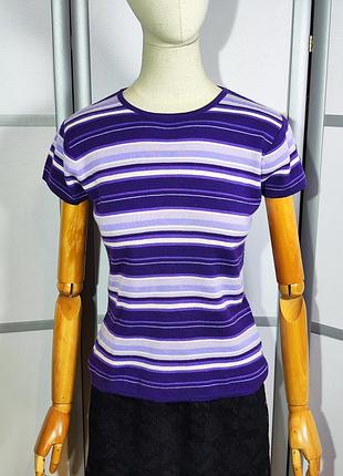 Castle of ireland свитер с коротким рукавом в полоску из 100% шерсти