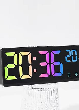 Годинник настільний електронний цифровий. температура. дата. будильник. нічний режим