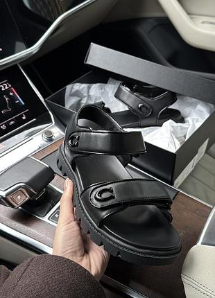 Шкіряні босоніжки coach