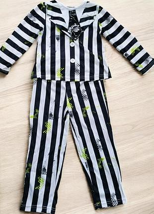Костюм beetlejuice битлджус  битлджюс полосатый 5-6 лет
