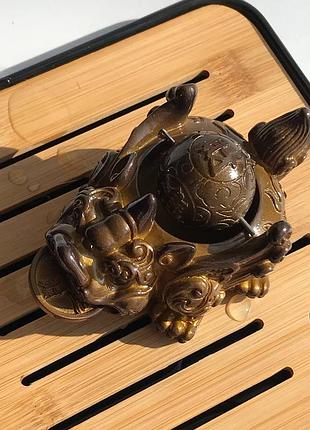 Фигурка для чайной церемонии. дракон со слоем