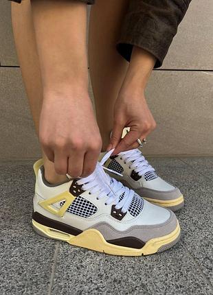 Кросівки nike air jordan 4 ma maniere beige brown