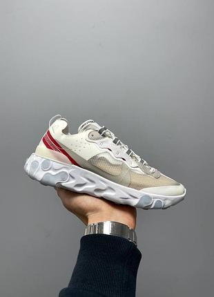 Кроссовки nike react element 87’ white 3