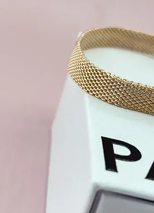 Браслет в позолоте rose пандора pandora reflexion pave оригинал\серебро 9253 фото