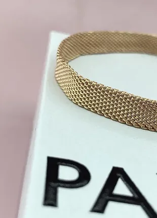 Браслет в позолоте rose пандора pandora reflexion pave оригинал\серебро 9254 фото