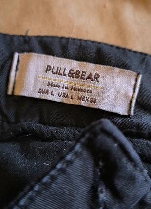 Джоггеры черные pull &amp; bear