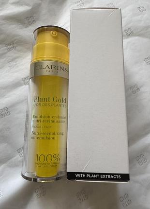 Питательная эмульсия для лица clarins plant gold nutri-revitalizing oil-emulsion, 35 мл