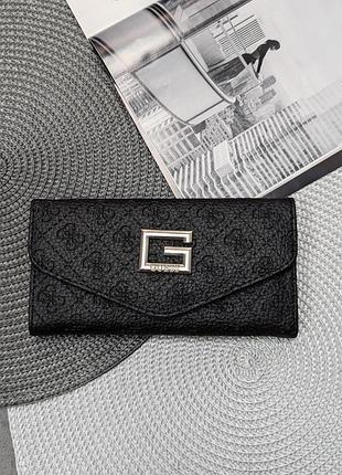 Женский кошелек guess гесс в расцветках черный в коробке, брендовый кошелек