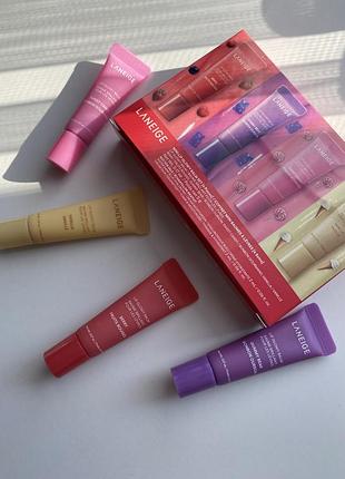 Набір міні бальзамів для губ laneige mini lip glowy balm set