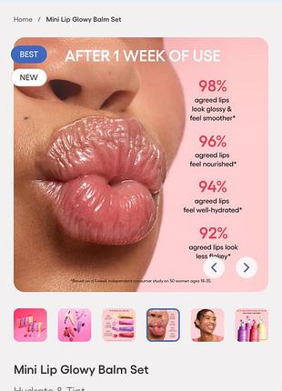 Набір міні бальзамів для губ laneige mini lip glowy balm set5 фото