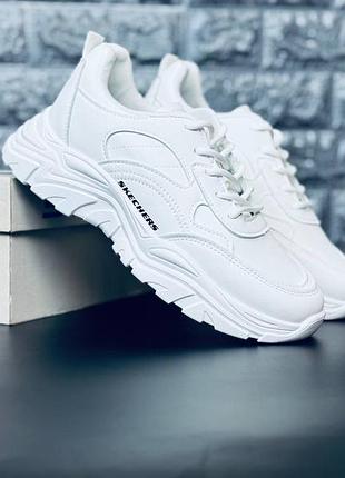 Женские кроссовки skechers белое кожаное кроссовки скечерс женские кроссовки skechers