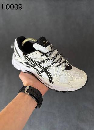 Легкие летние кроссовки asics gel kahana 8 белые с черным женские летние аксикс кахана 8 топ качество