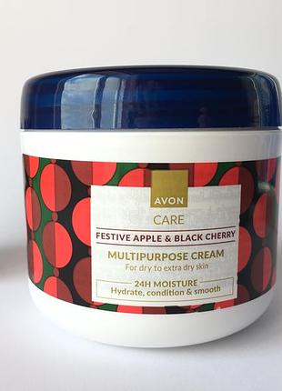 Крем для тела avon care 400 мл яблоко и черная вишня, эйвон крем для тела