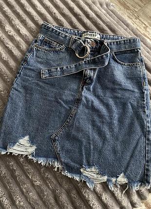 Женская джинсовая юбка