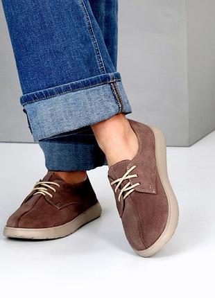 Молодежные замшевые туфли для девушек, серые с оттенком коричневого, низкий ход, классические весенн