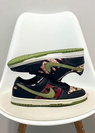 Nike sb dunk low black camo кросівки чоловічі найк сб данк
