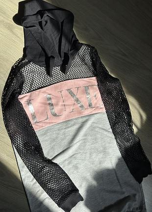 Кофта с рукавами сеткой р152-158