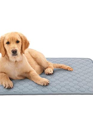 Багаторазова пелюшка для тварин розмір l 50х70 см сіра