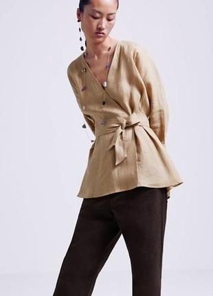 Красивая льняная блуза от zara