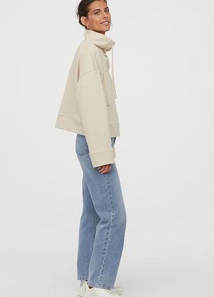 Однотонная молочная толстовка свитшот h&m