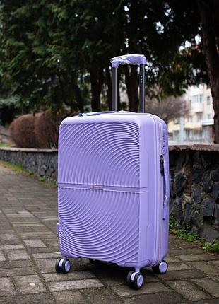 Валіза пластикова поліпропілен 100% ormi 8802 маленька s, колір лаванда