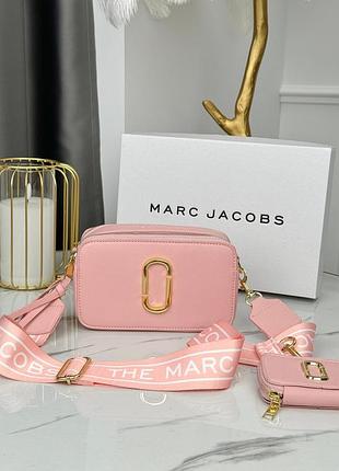 Женская сумка marc jacobs марк якобс 2в1 в расцветках розовая, сумка марк джейкобс, клатч, кросбоди