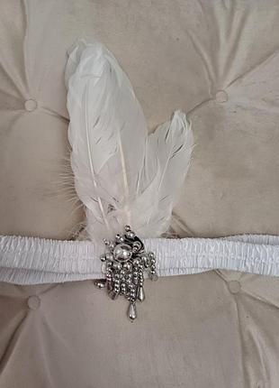 Повязка с перьями в стиле гетсби