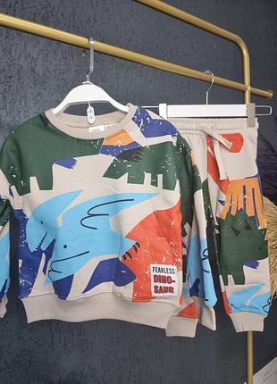 Костюм для хлопчика з динозаврами від zara