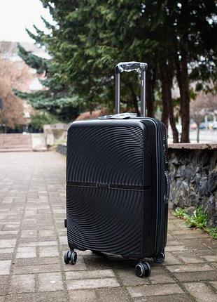 Валіза пластикова поліпропілен 100% ormi 8802 велика l, колір чорний