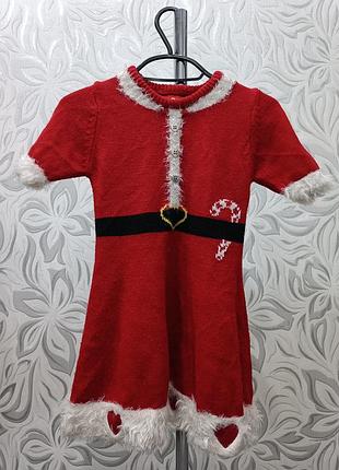Новогоднее праздничное платье для девочки на возраст 6-7 лет