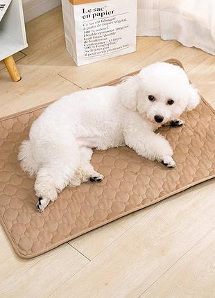 Багаторазова вбираюча пелюшка для домашніх тварин 50х70 см бежева