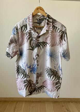 Гавайский рубашка мужской размер л натуральная
