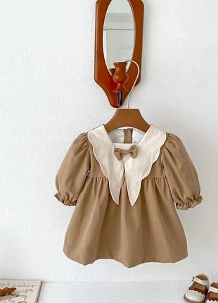 Теплое платье для девочки на плюше