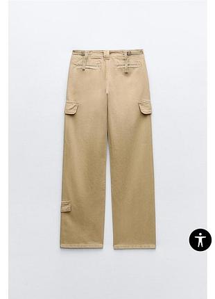 Стильные молодежные брюки карго бренда zara 36 р