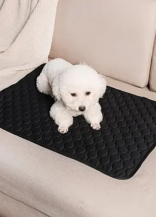 Пелюшка багаторазова непромокальна  для домашніх тварин розмір l 50х70 см чорна