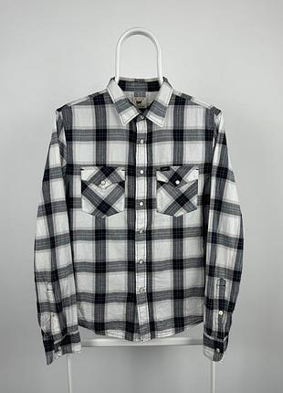 Рубашка в клетку на заклепках lee
