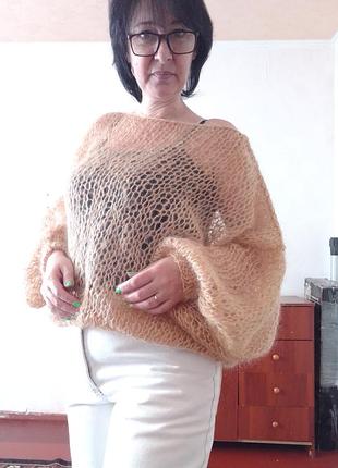 В'язаний светр павутинка, павутинка ручної роботи. вязаный свитер паутинка, паутинка ручной работы.