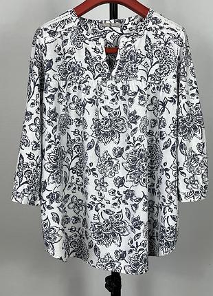 Tu чудова лляна сорочка блуза в квітковий принт l