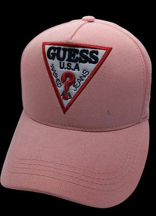 Кепка/ бейсболка розовая guess
