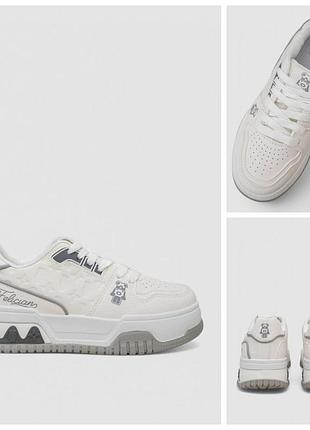 Кроссовки женские демисезонные, цвет бело-серый, 243rcr15 fashion