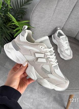 Кроссовки nuvo из натуральной кожи с сеткой