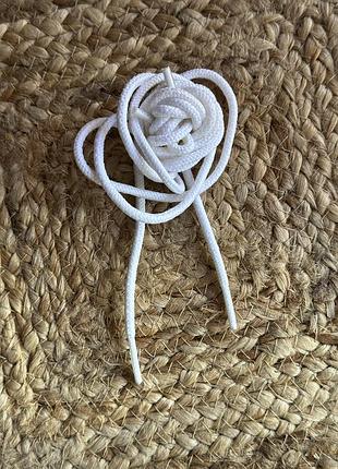 Белые шнурки для обуви 110 см.