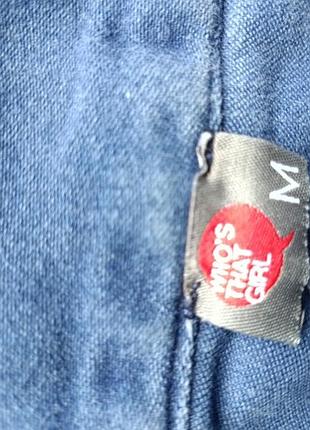 Джинсы расширенные с отделкой красным шнуром 7