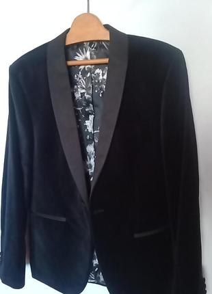 Смокін чоловічий оксамитовий  (велюровий)чорний новий  р.48