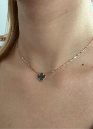 Срібне кольє конюшина 2