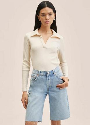 Трендовые бермуды джинсовые шорты от mango